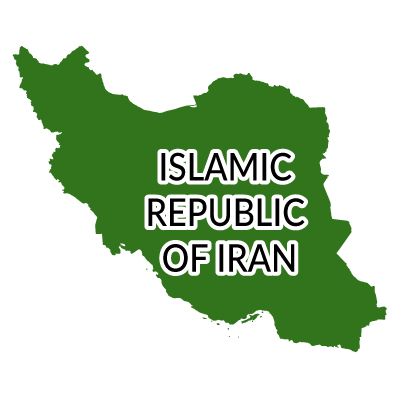 イラン・イスラム共和国無料フリーイラスト｜英語(緑)